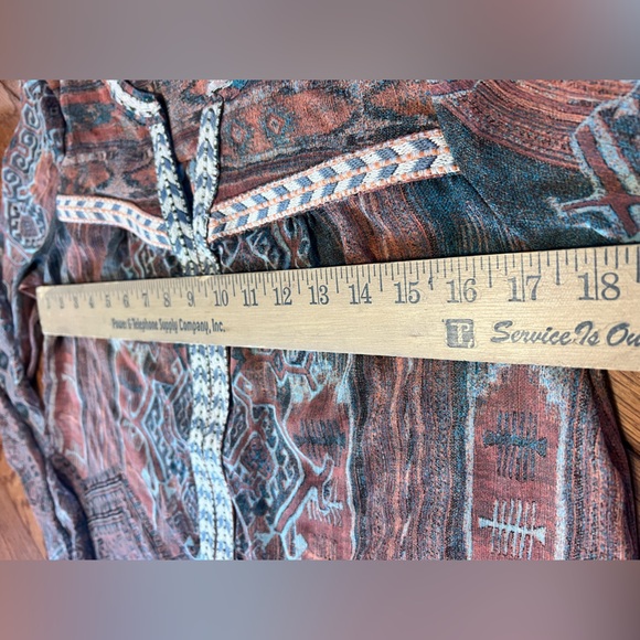 BKE Bohemian Print Women's Top Sz S - Picture 5 of 6